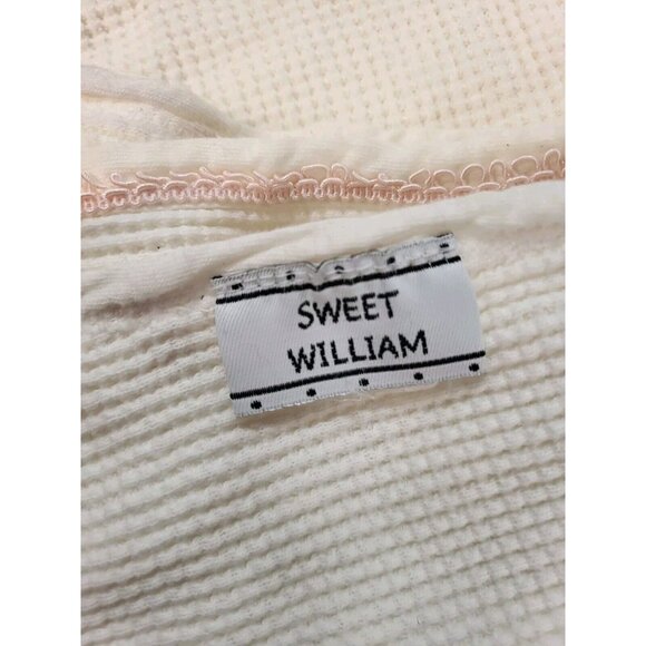 Vintage Sweet William White Waffle Baby Crib Blanket Pink Trim‎ - Picture 3 of 4